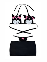 KUROMI POCKET BIKINI & MINI SKIRT SET