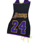 LAKERS LACE-UP DRESS (BLACK AND PURPLE)