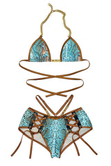 LILLY GOLD CHAIN MINI SHORT SET