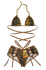 LILLY GOLD CHAIN MINI SHORT SET