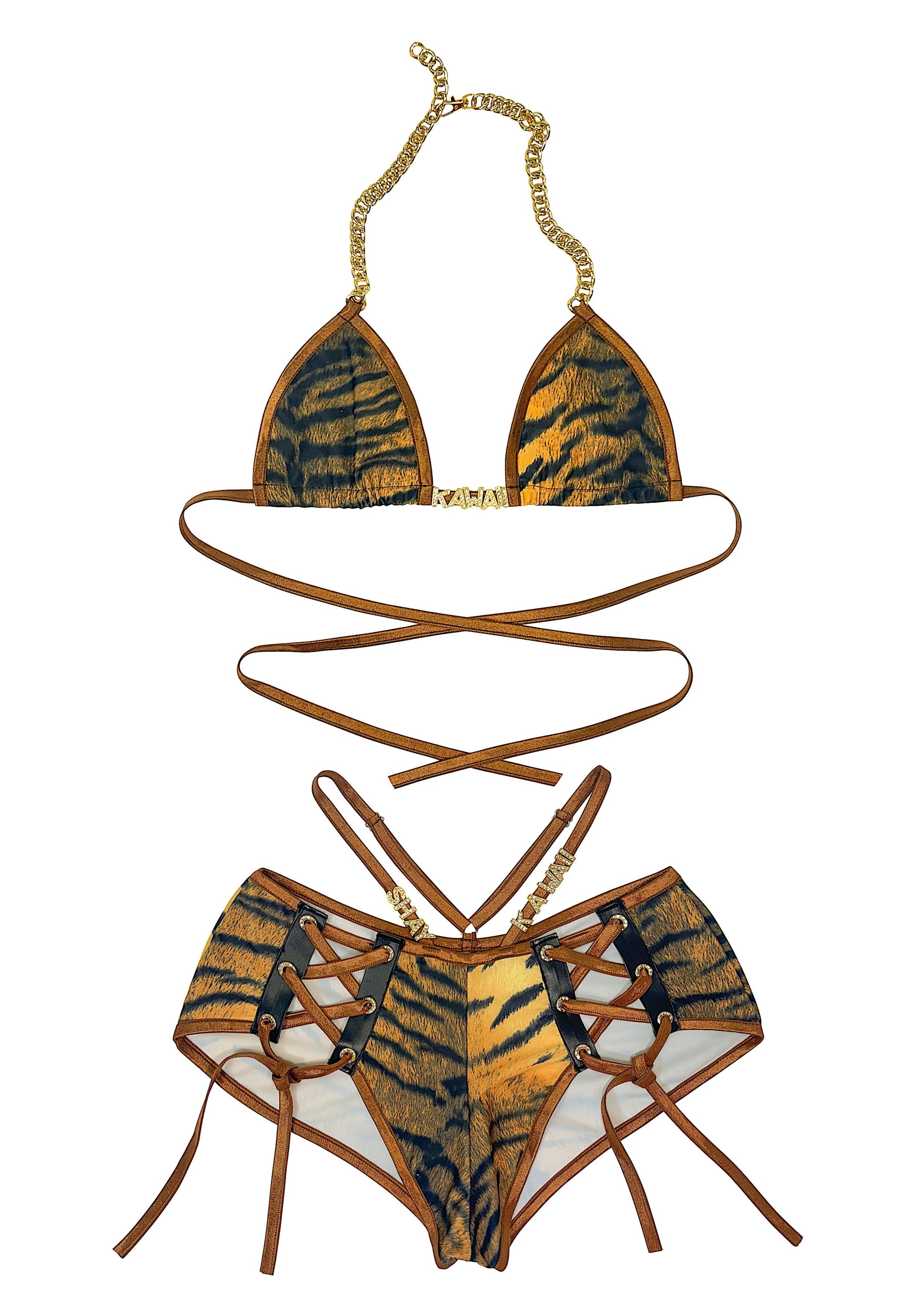 LILLY GOLD CHAIN MINI SHORT SET