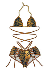 LILLY GOLD CHAIN MINI SHORT SET