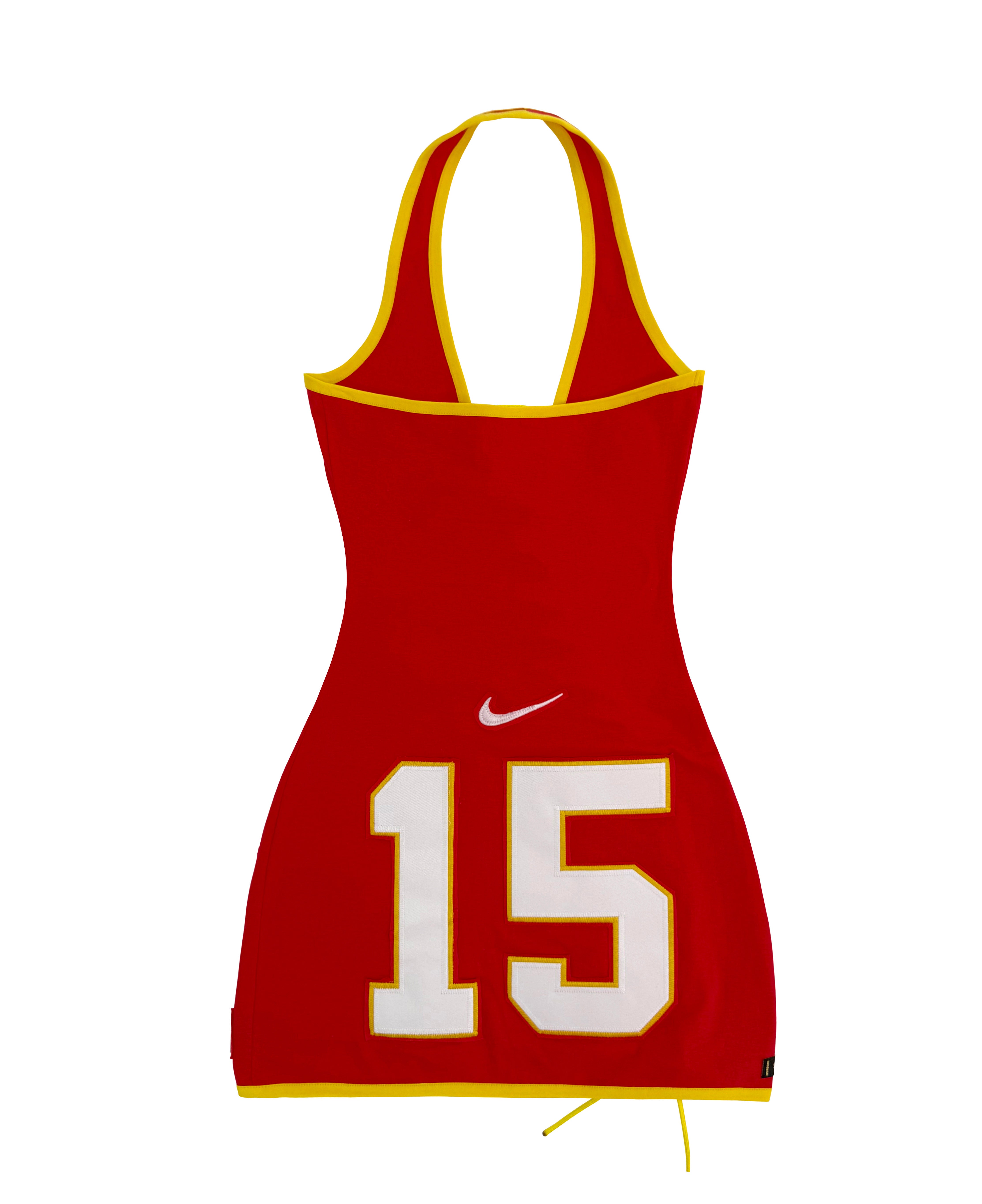 CHIEFS LACE-UP DRESS RED