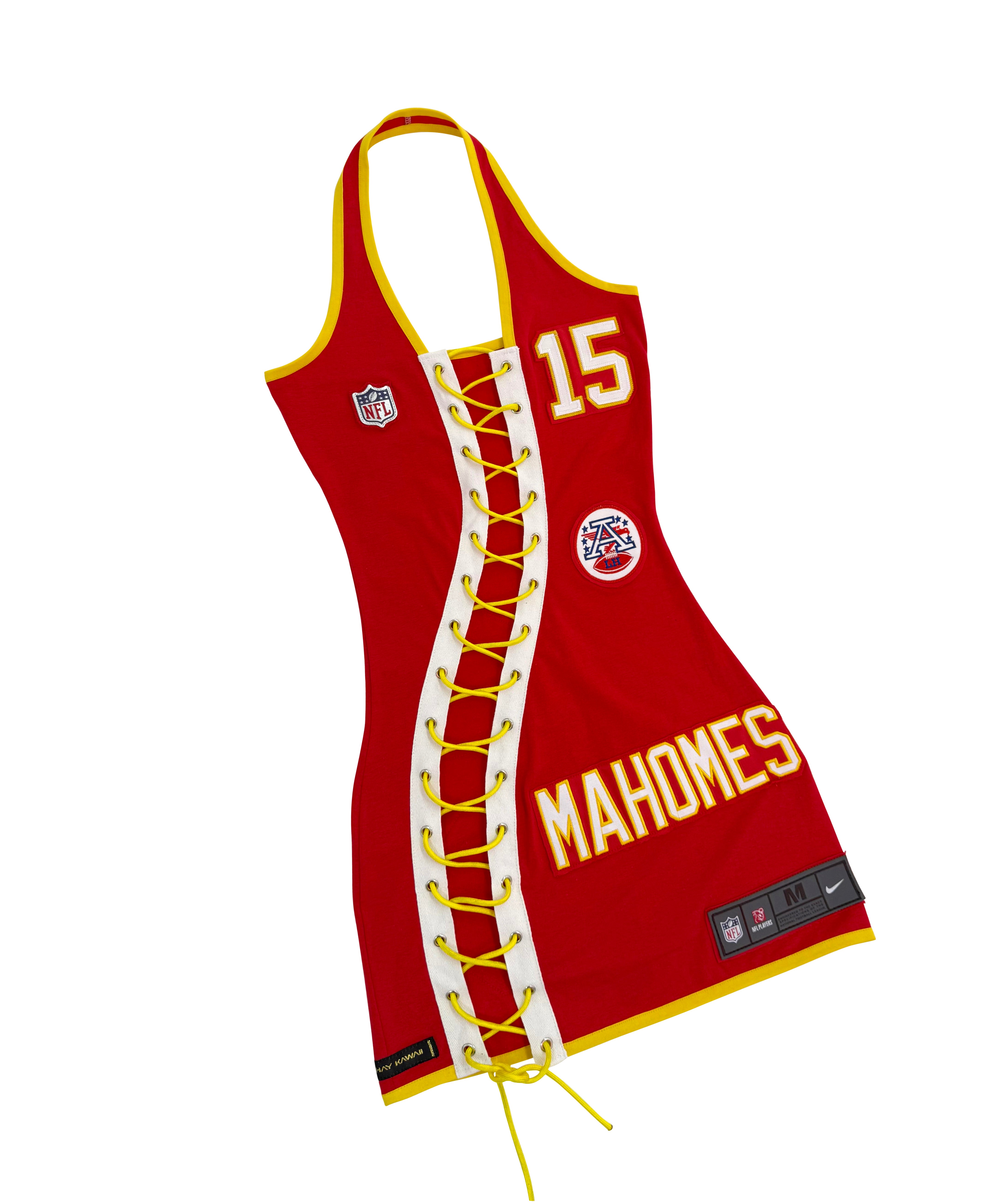 CHIEFS LACE-UP DRESS RED