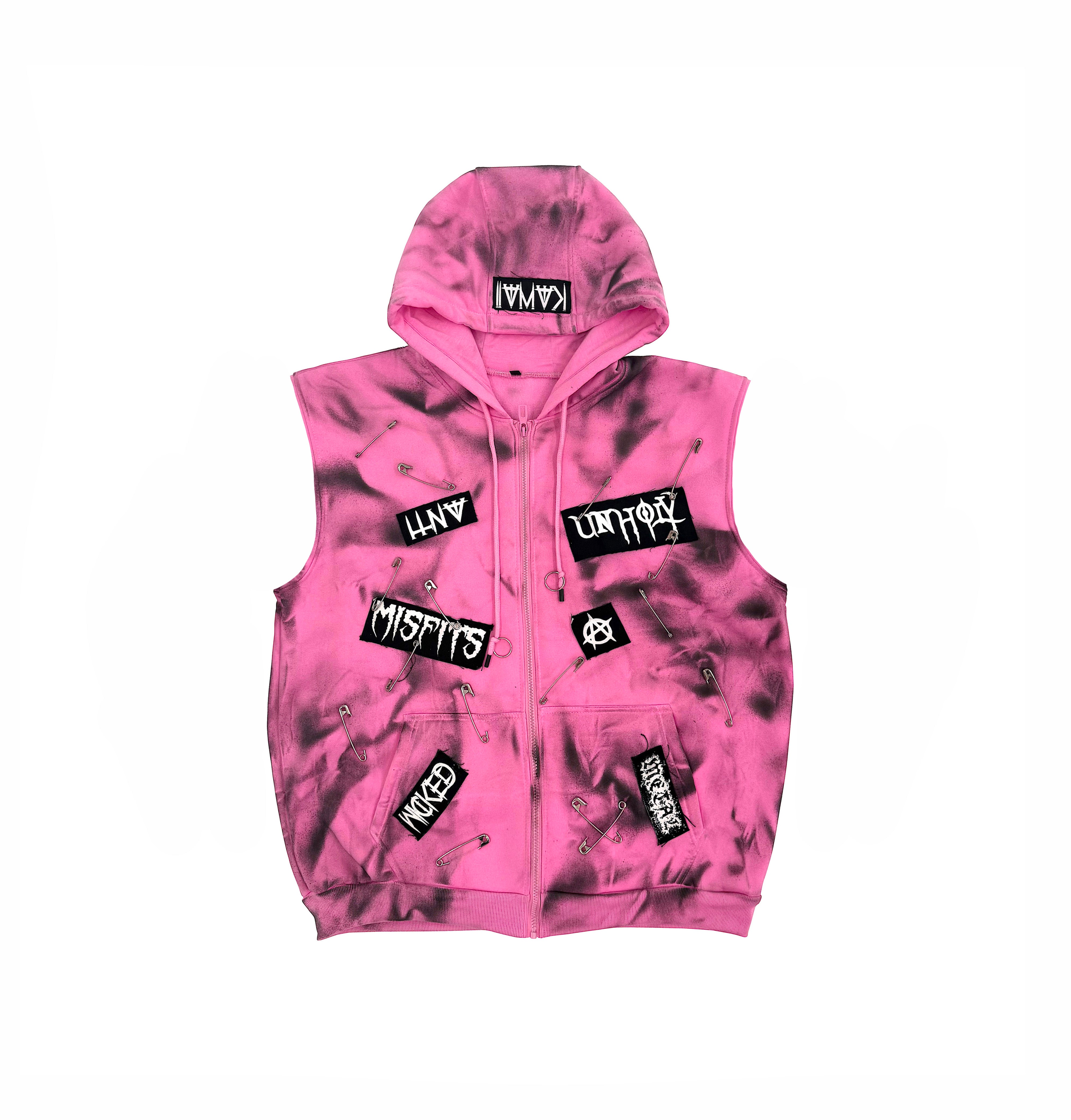 MATRIX SLEEVELESS ZIP-UP HOODIE