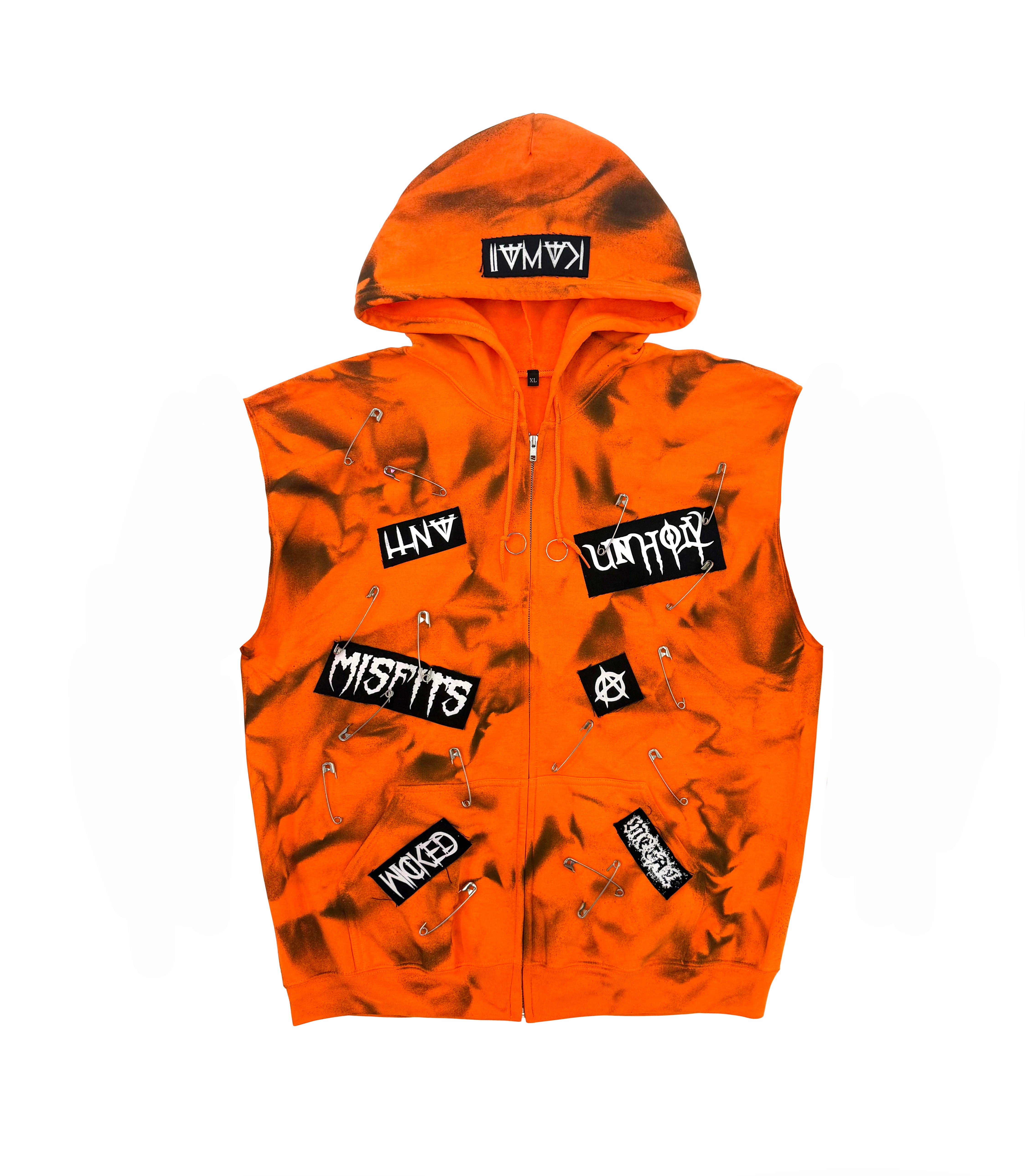 MATRIX SLEEVELESS ZIP-UP HOODIE