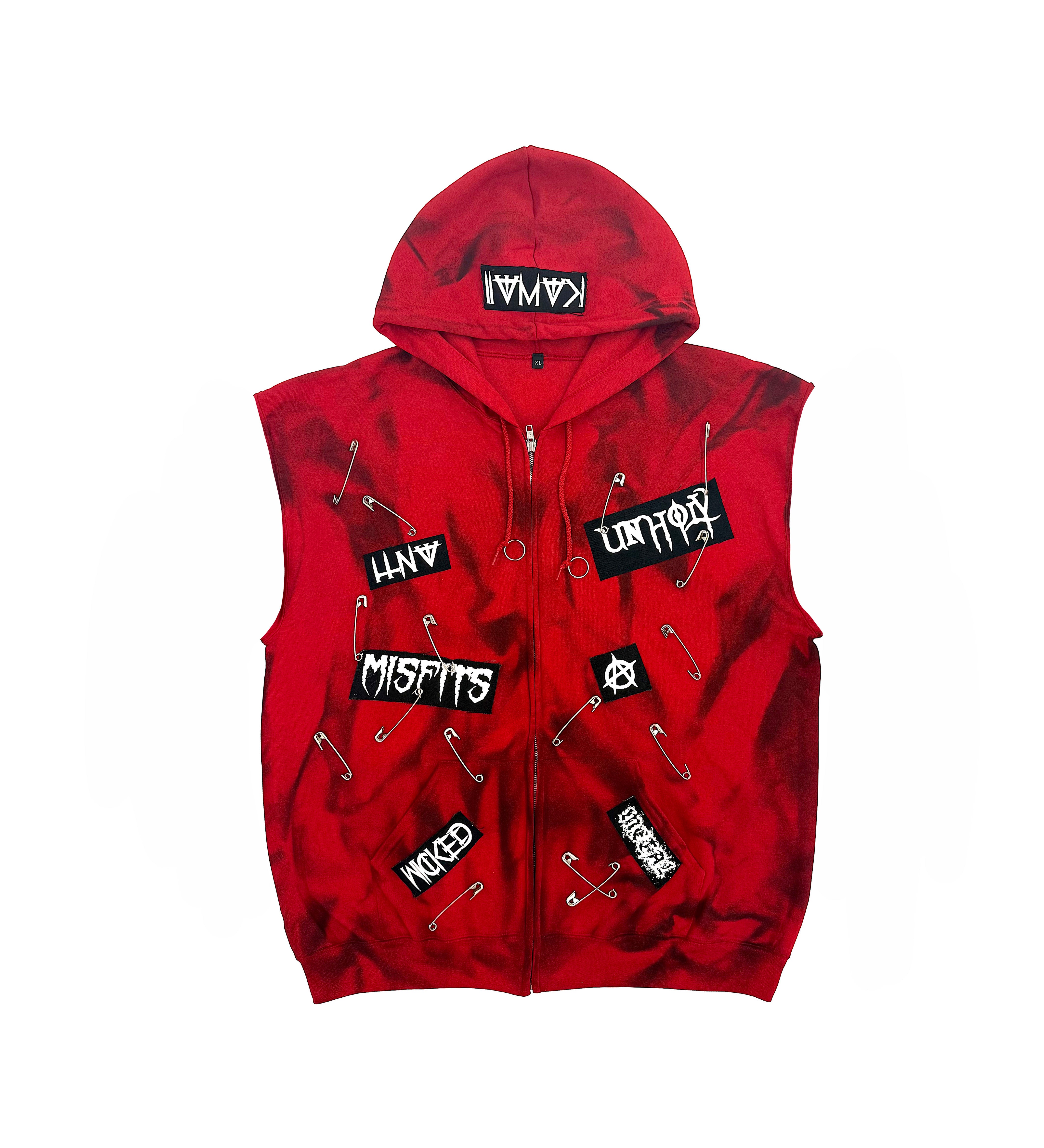 MATRIX SLEEVELESS ZIP-UP HOODIE