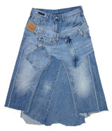 MAYHEM DOUBLE WAIST LONG DENIM SKIRT