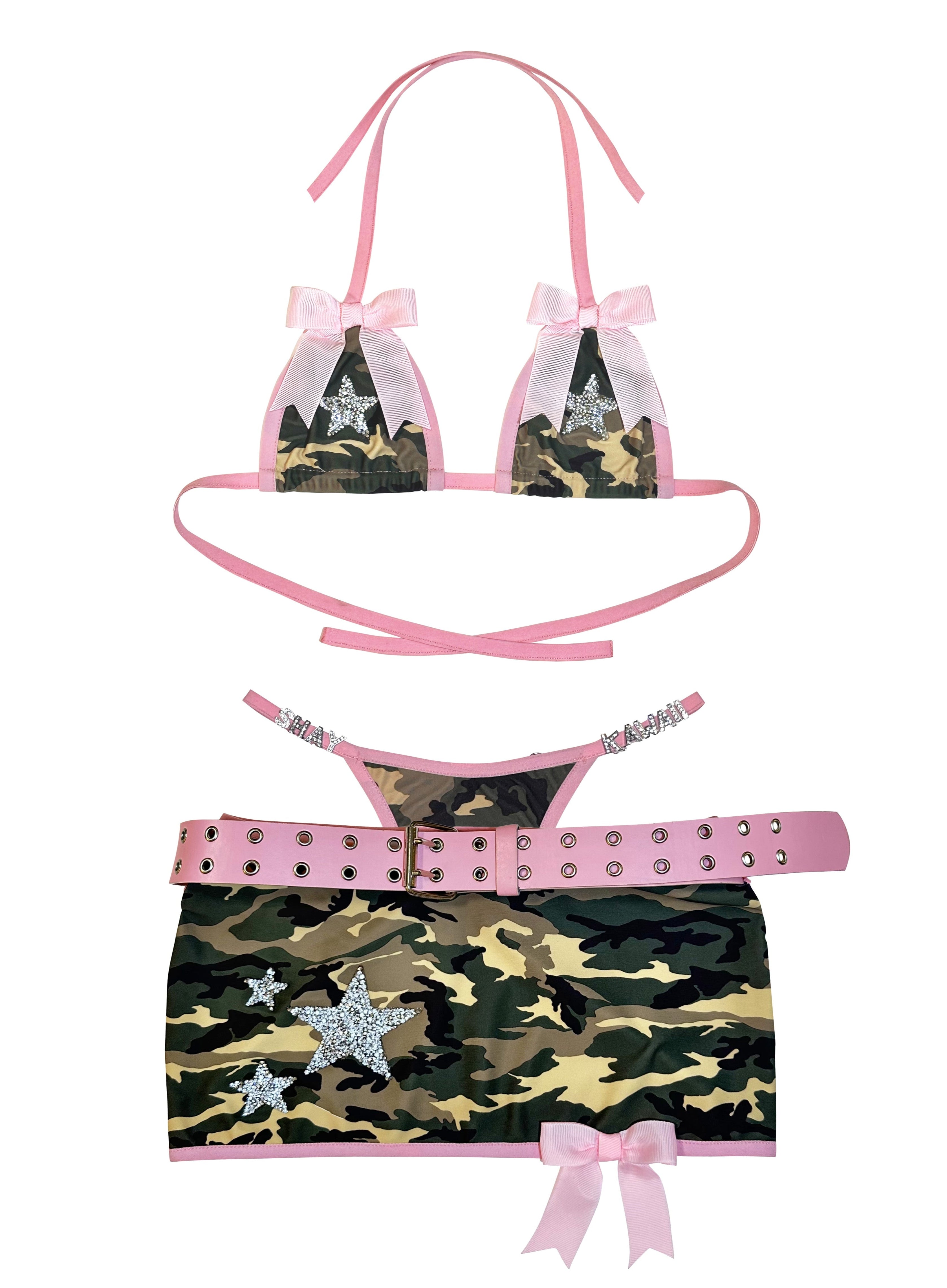 NIKITA CAMOUFLAGE BIKINI & MINI SKIRT SET