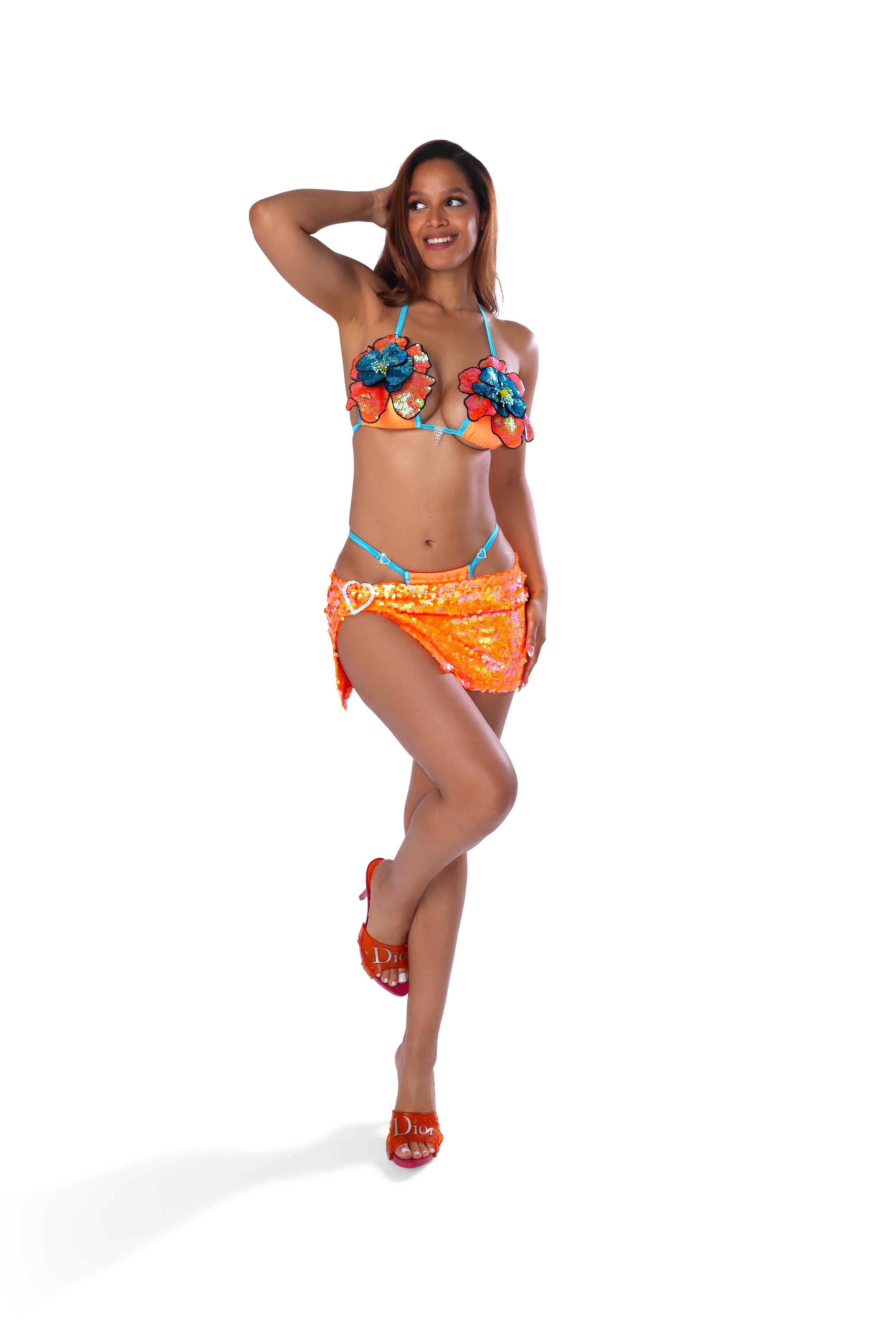 PARADISE SEQUINS SET BLUE
