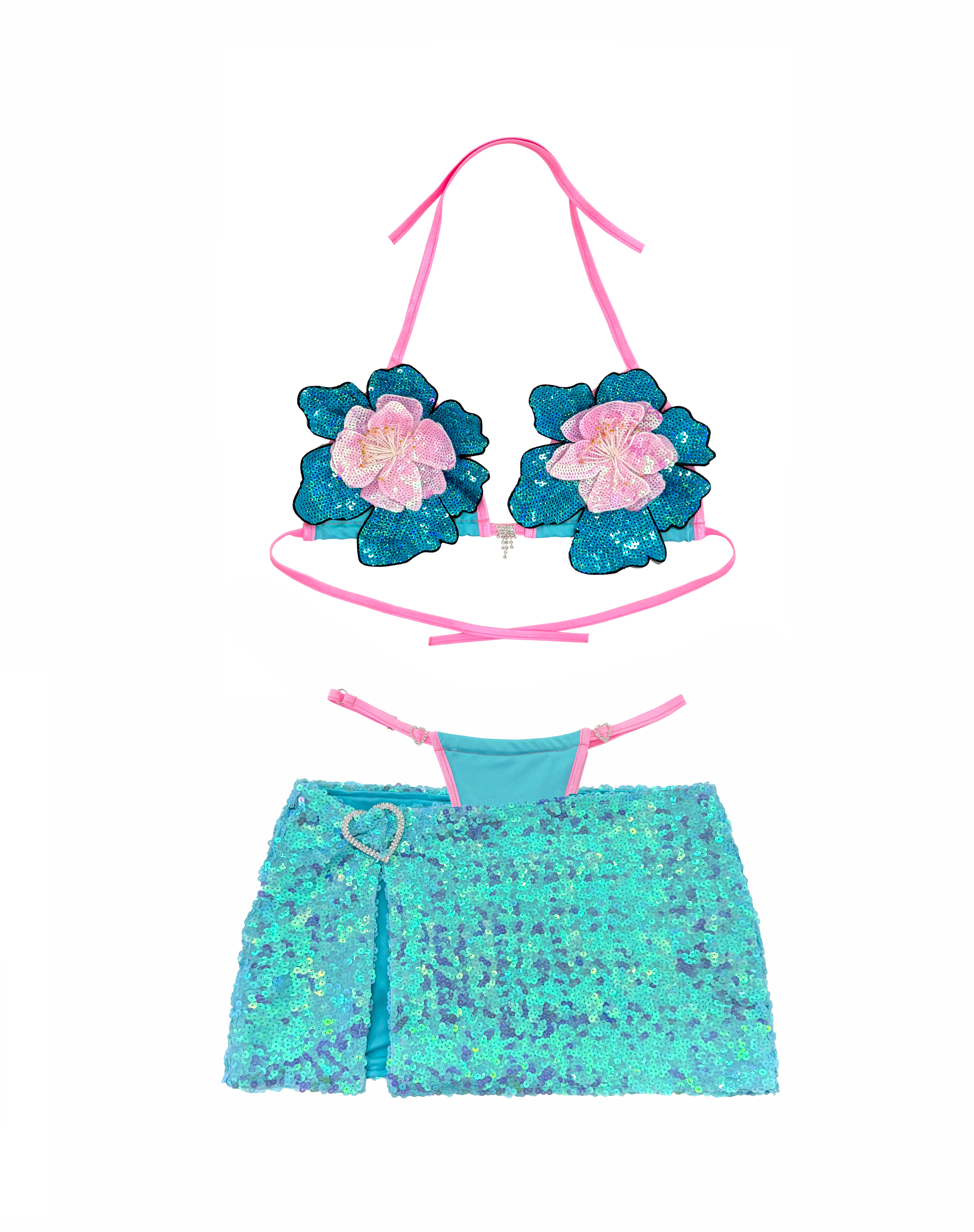 PARADISE SEQUINS SET PINK