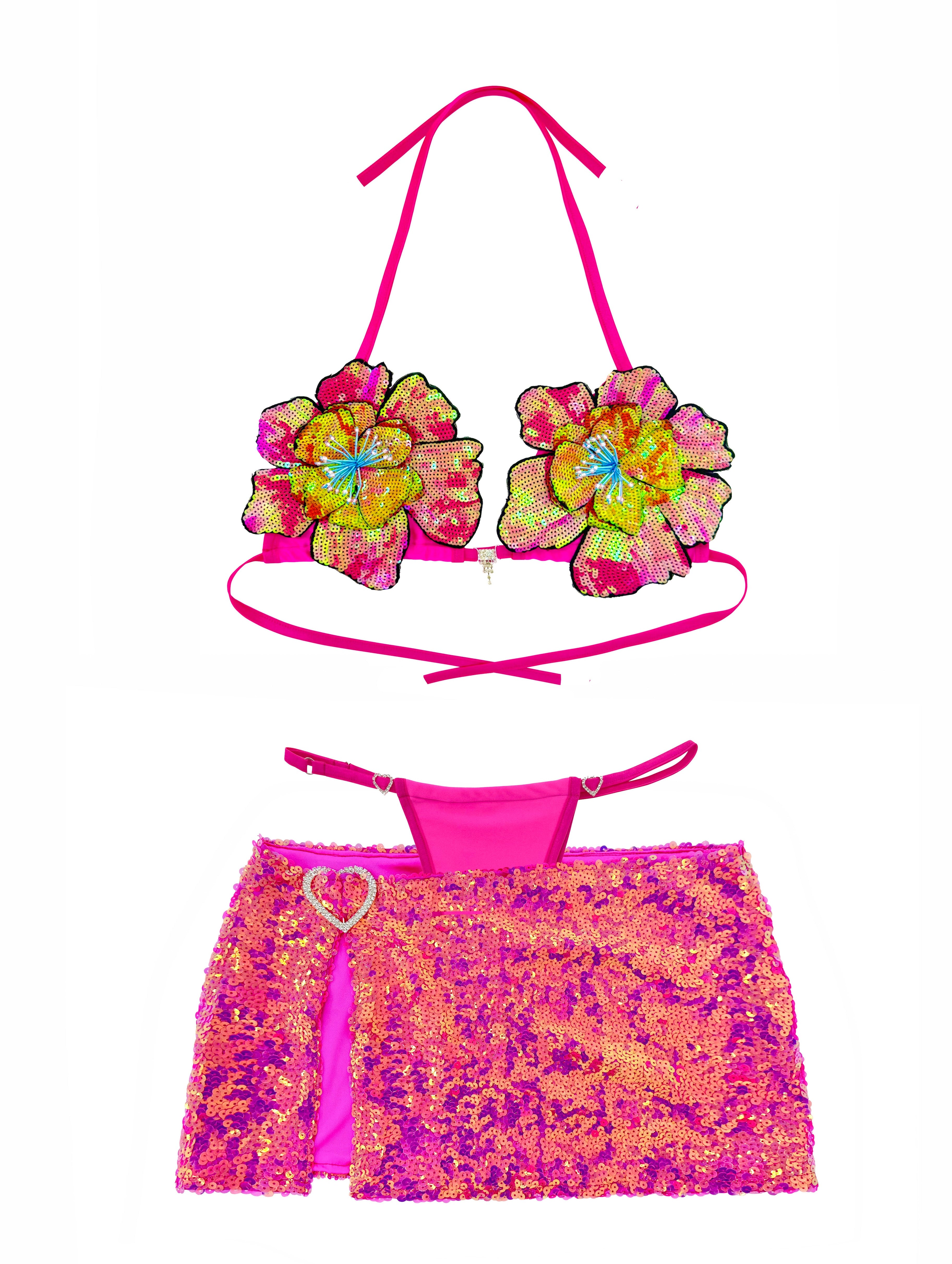 PARADISE SEQUINS SET PINK
