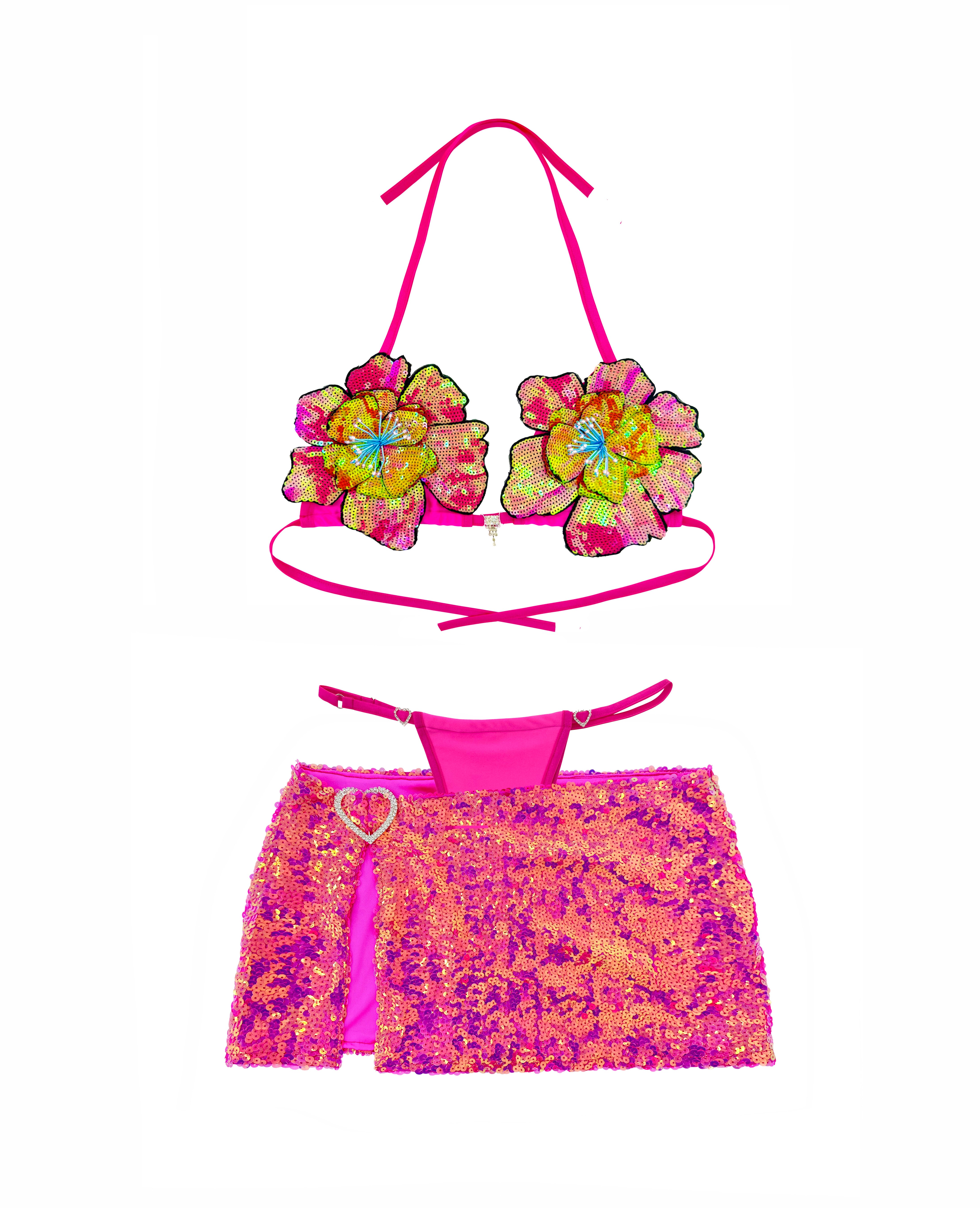 PARADISE SEQUINS SET ORANGE