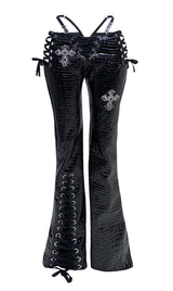 RTS PEEKABOO PANTS BLACK // SIZE SMALL