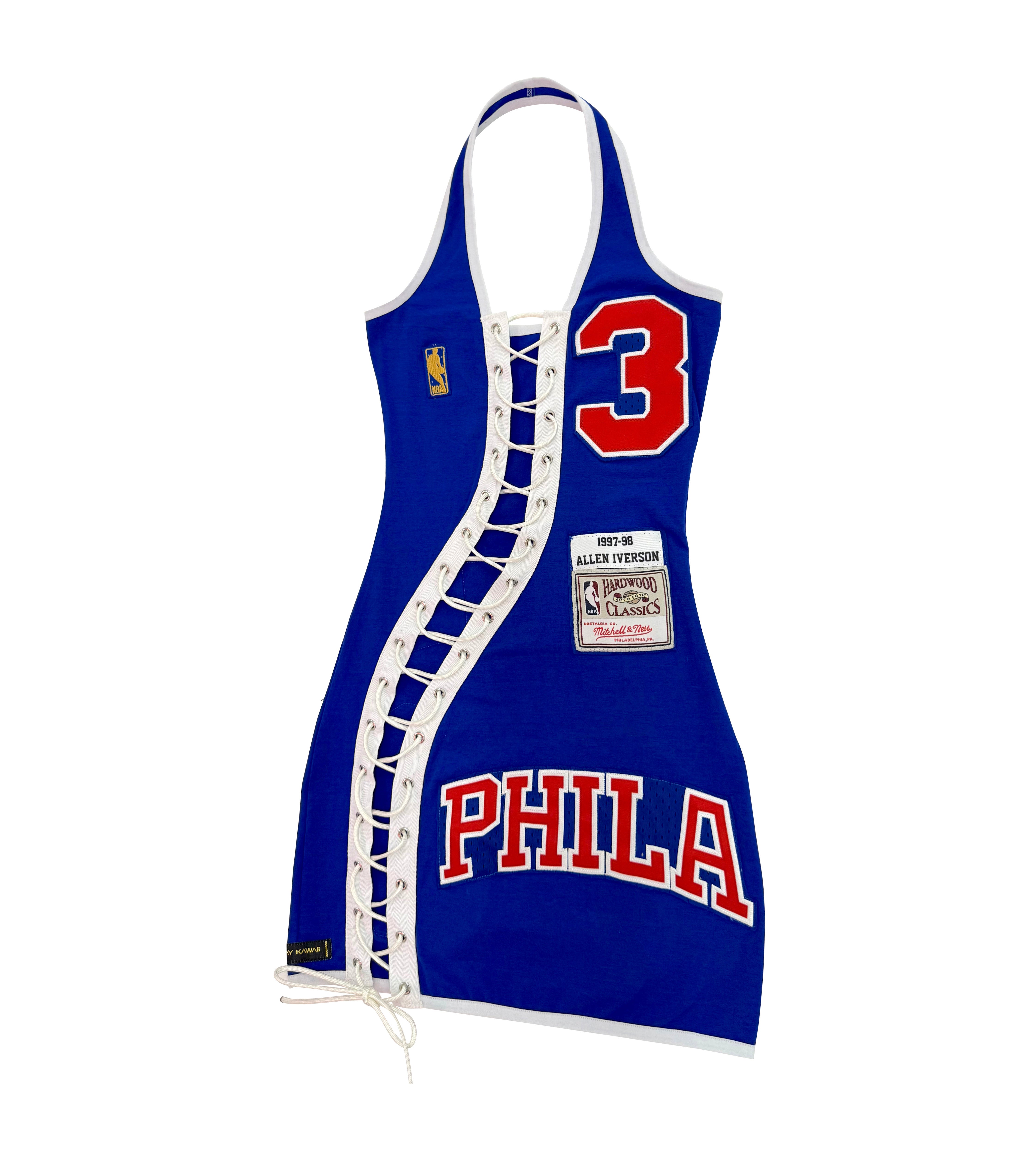 PHILLY SIXERS LACE-UP DRESS BLUE