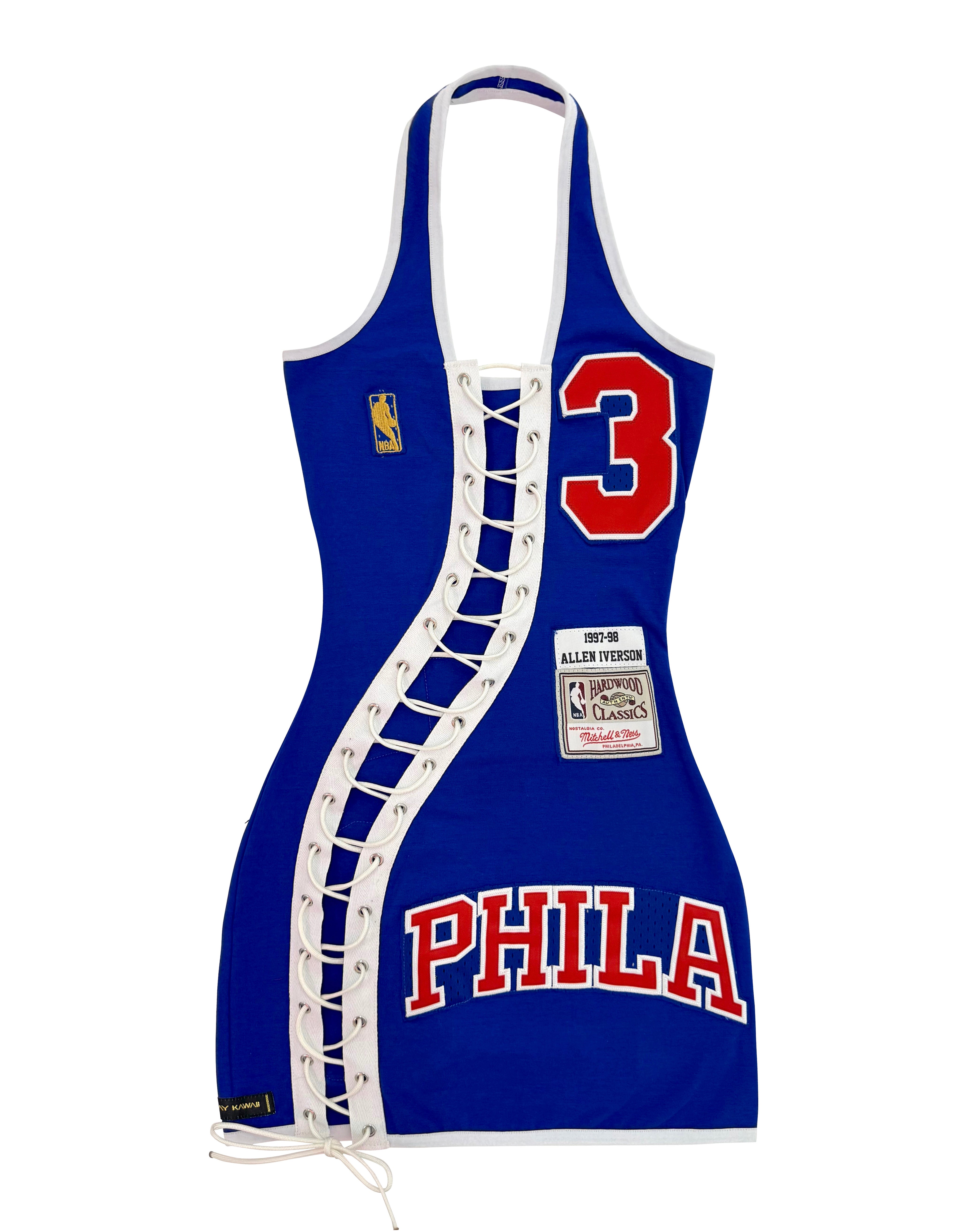 PHILLY SIXERS LACE-UP DRESS BLUE