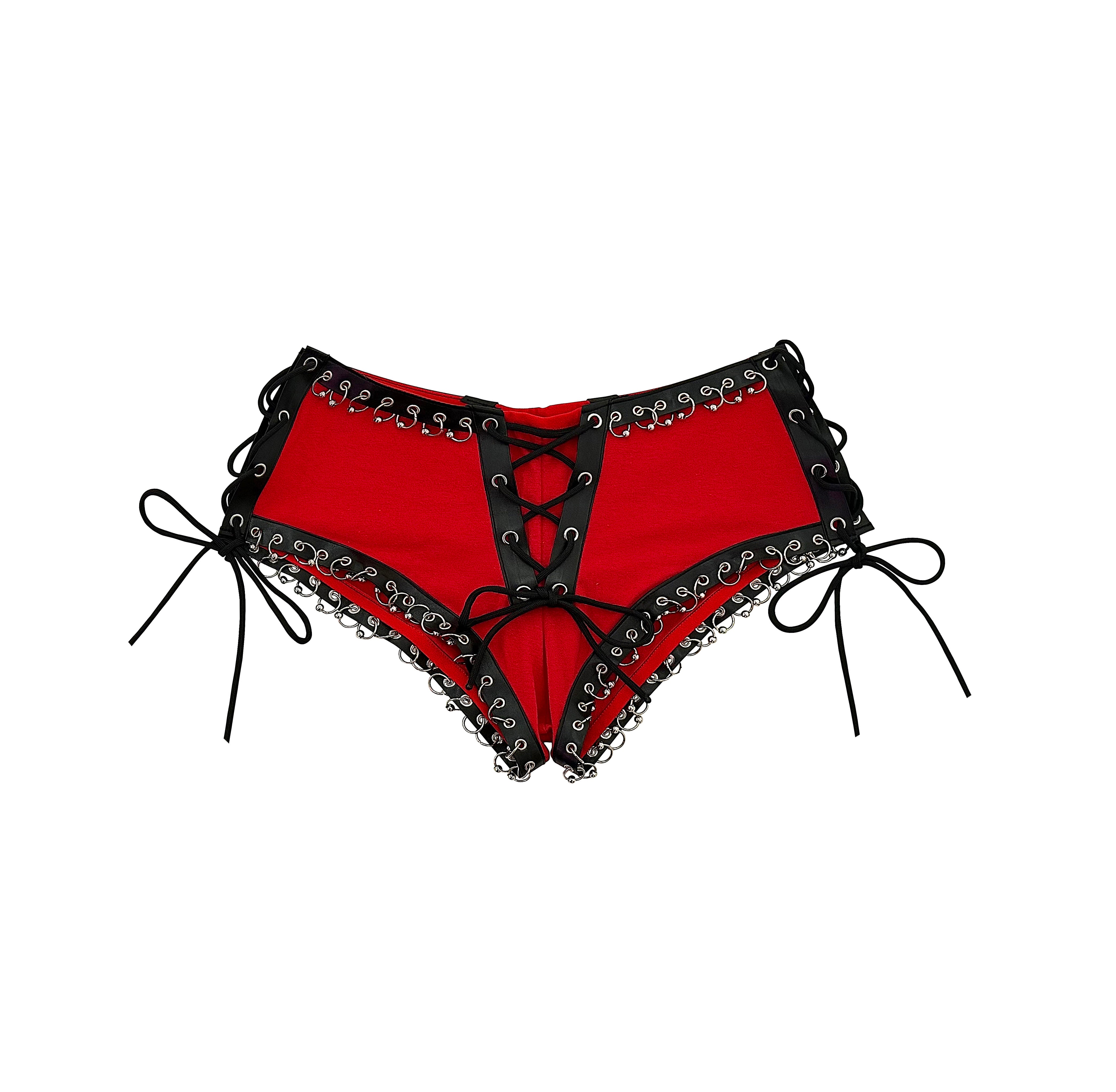 PIERCED DOLL MINI SHORTS
