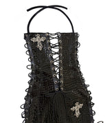 TIE ME CROC BLACK DRESS