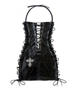 TIE ME CROC BLACK DRESS