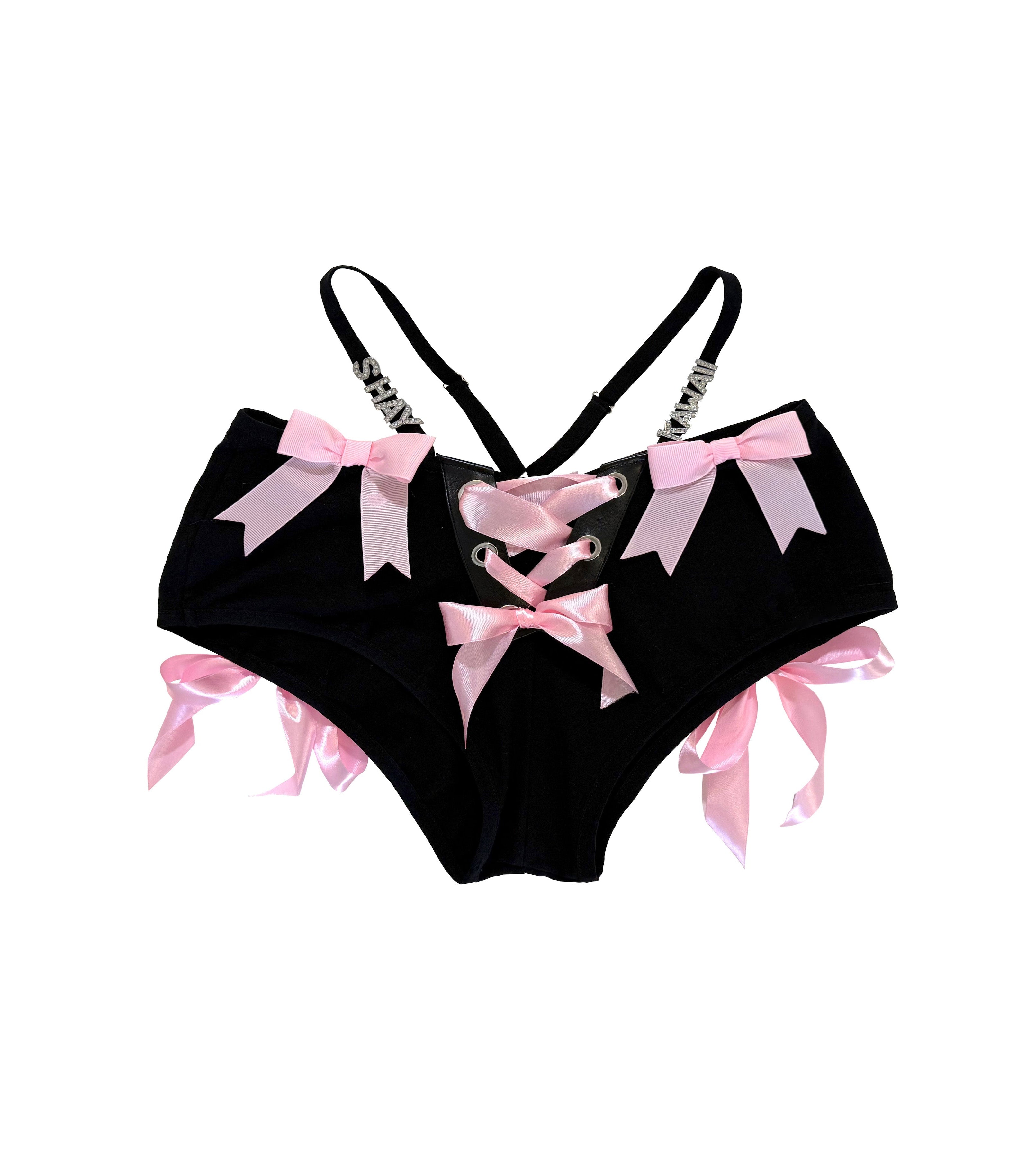 RTS RIBBON & BOWS MINI SHORTS // SIZE MEDIUM