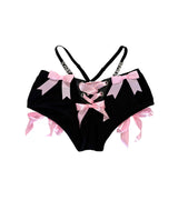 RTS RIBBON & BOWS MINI SHORTS // SIZE MEDIUM