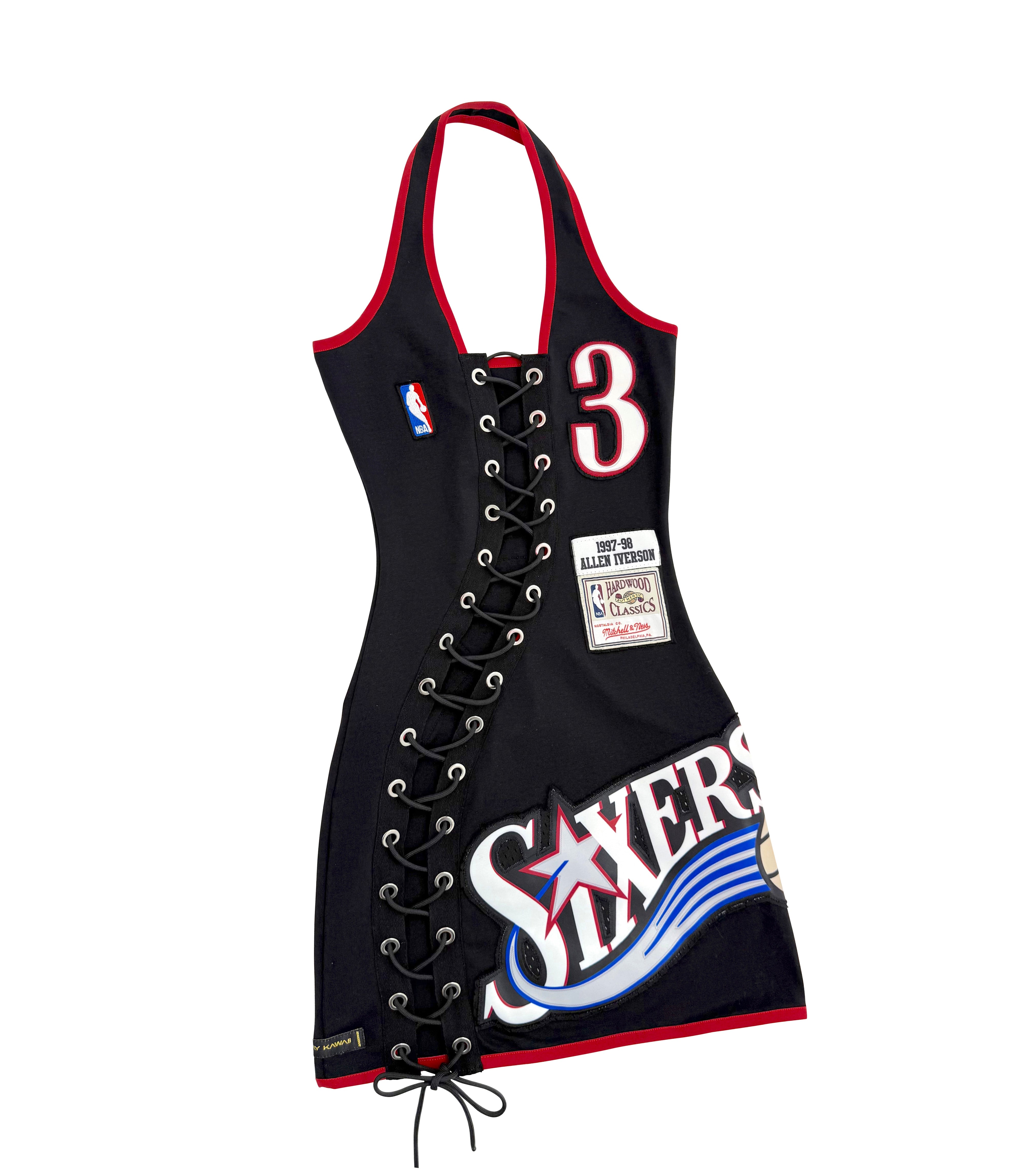 PHILLY SIXERS LACE-UP DRESS (BLACK)