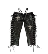 TEASE ME LACE-UP CROSS CAPRI PANTS