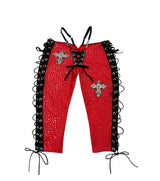 TEASE ME LACE-UP CROSS CAPRI PANTS