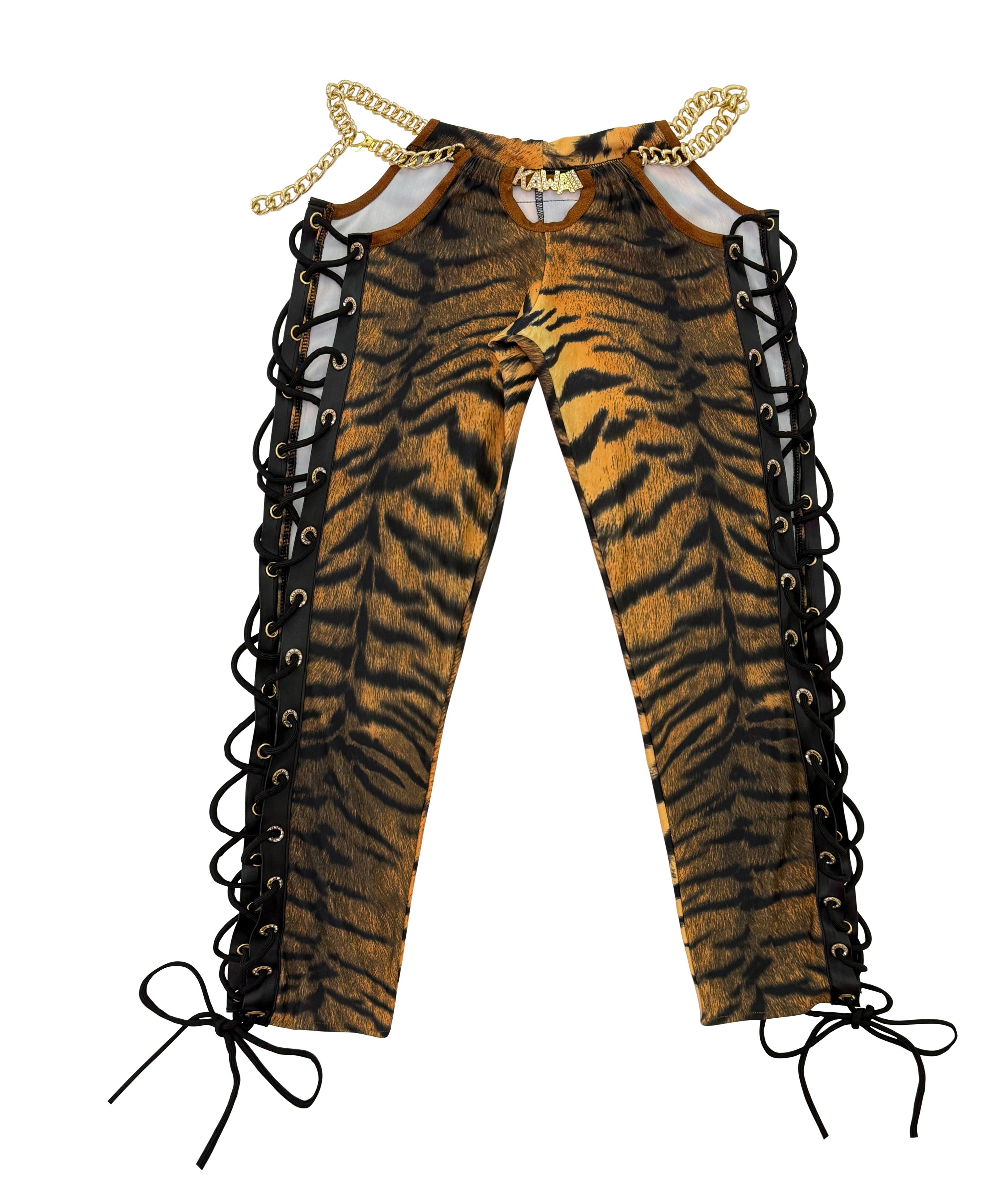 TEMPTATIONS LACE UP CAPRI