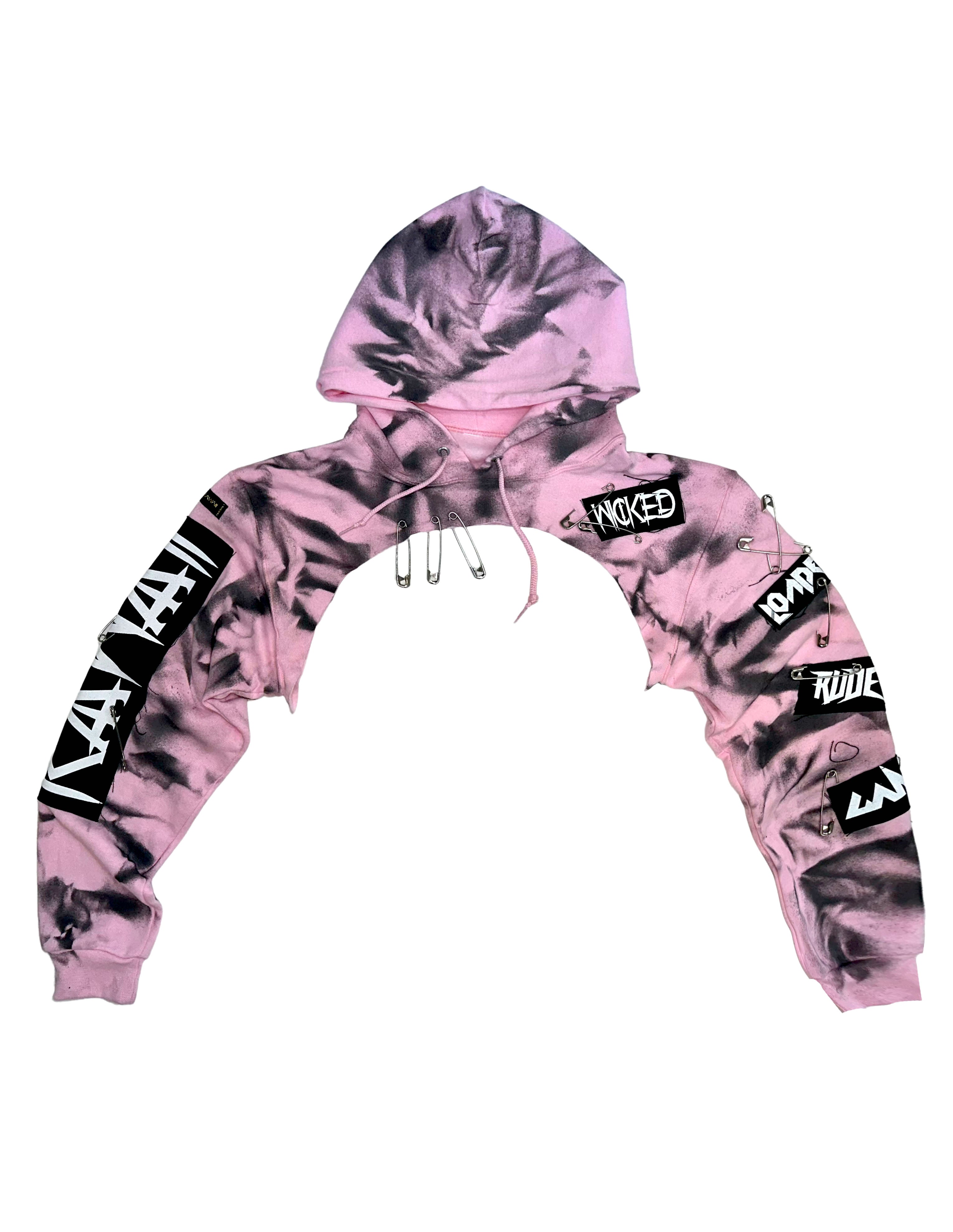 SWEAT À CAPUCHE COURT TIE-DYE