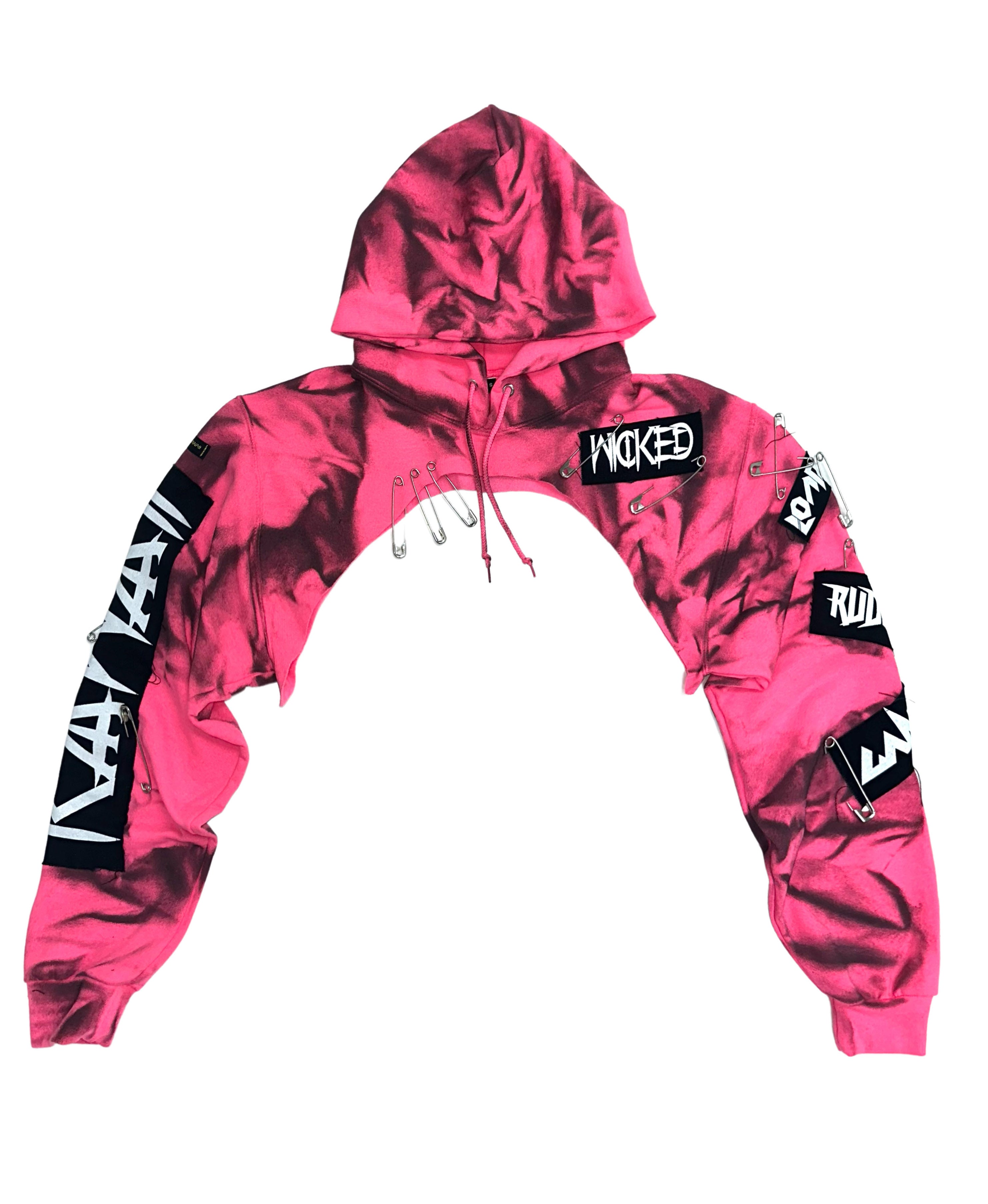 SWEAT À CAPUCHE COURT TIE-DYE