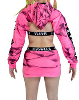 SWEAT À CAPUCHE COURT TIE-DYE
