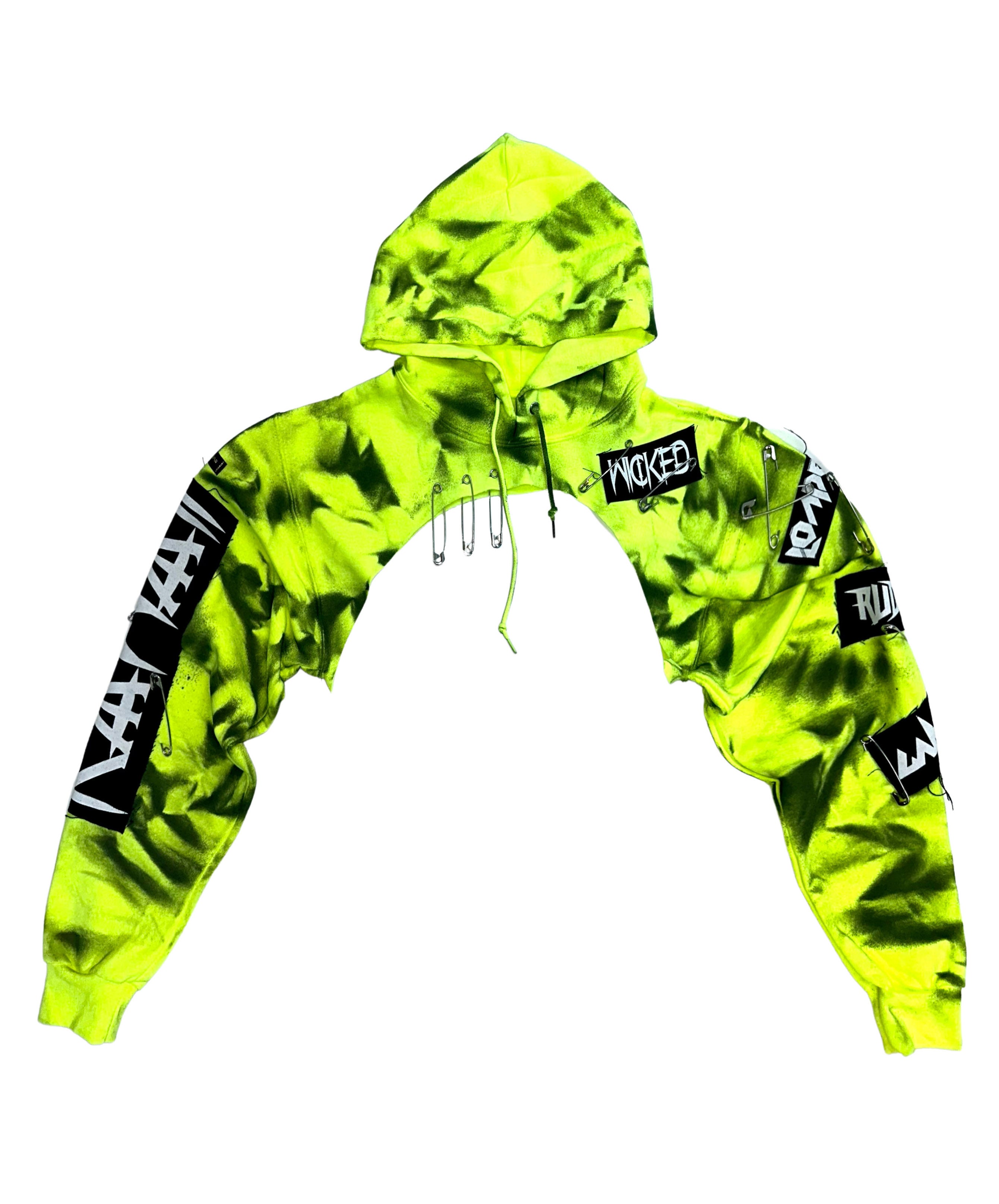SWEAT À CAPUCHE COURT TIE-DYE