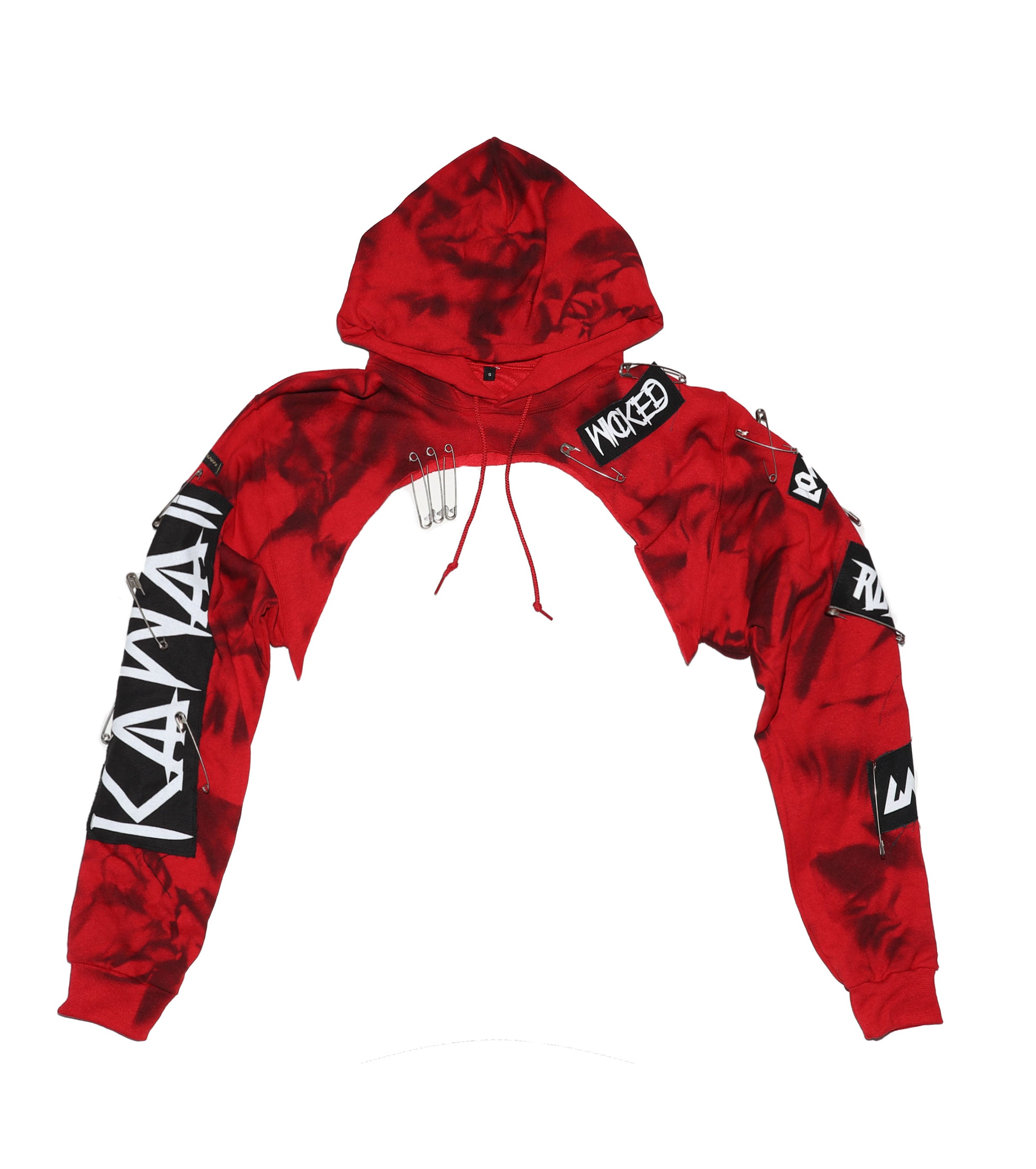 SWEAT À CAPUCHE COURT TIE-DYE