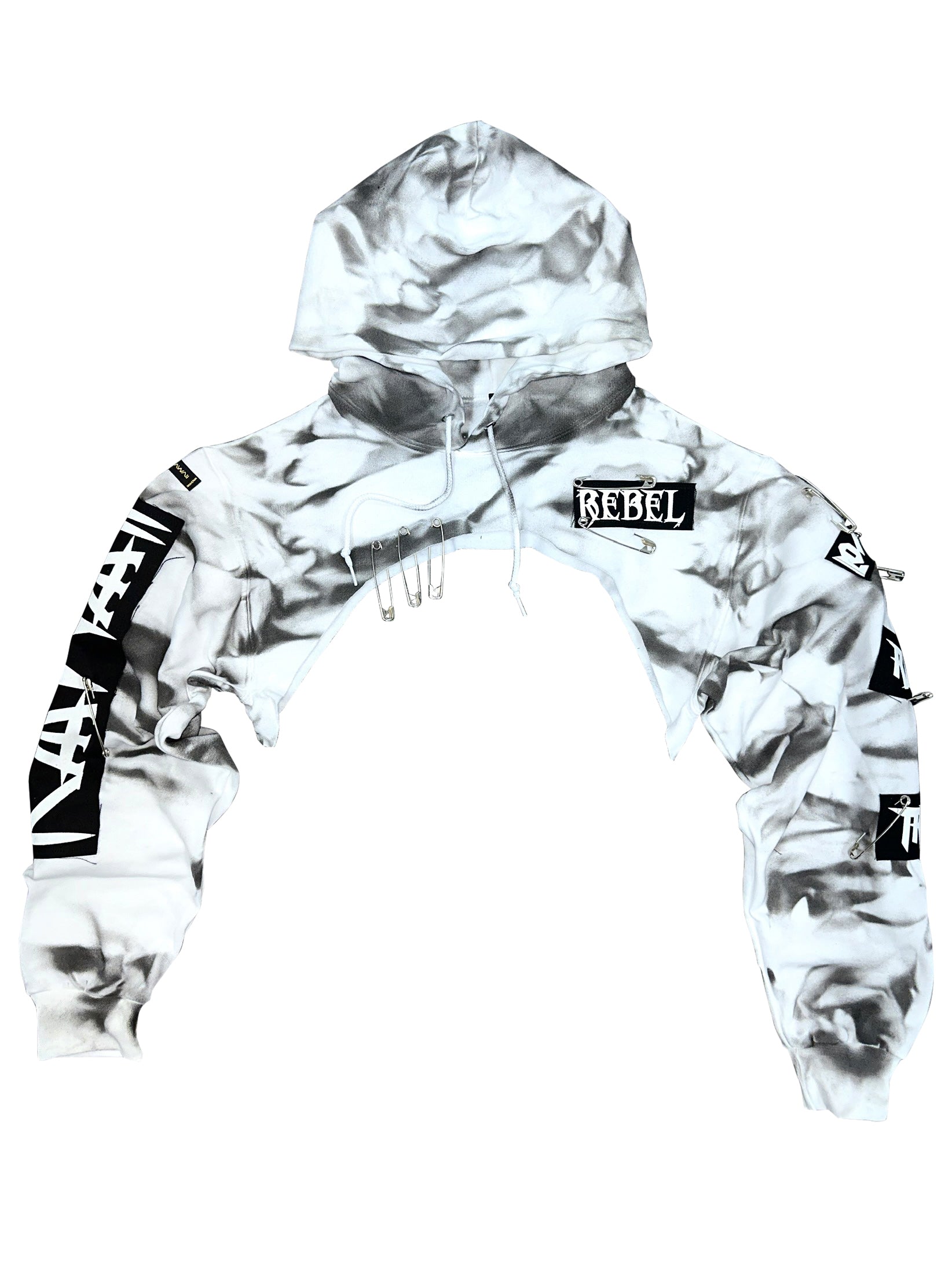 SWEAT À CAPUCHE COURT TIE-DYE
