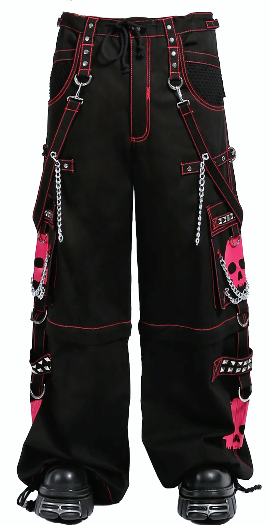 SUPER SKULL "ZIP OFF INTO SHORTS"  PINK PANTS by TRIPP NYC