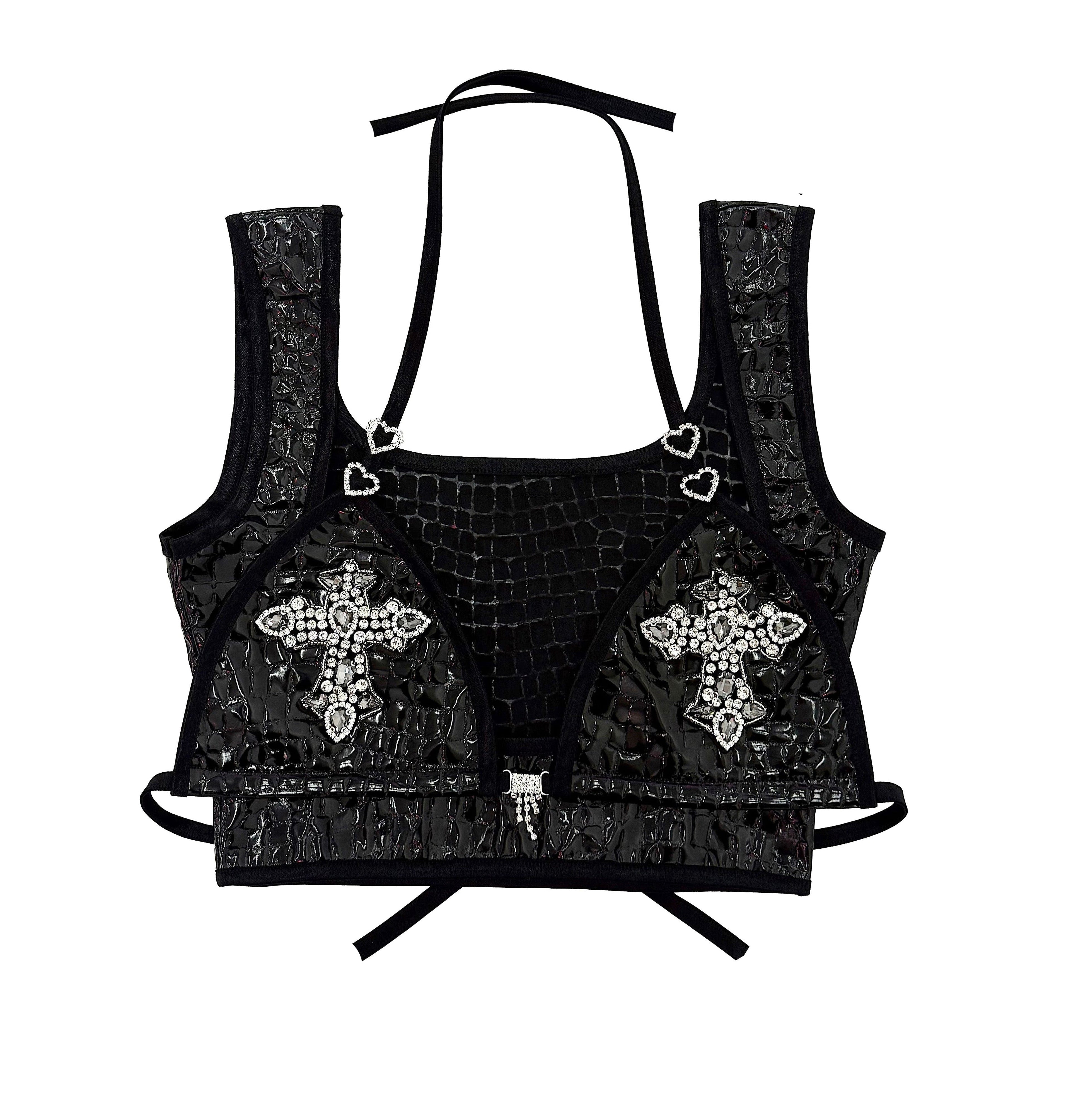 SINNER UNDERBUST SET BLACK
