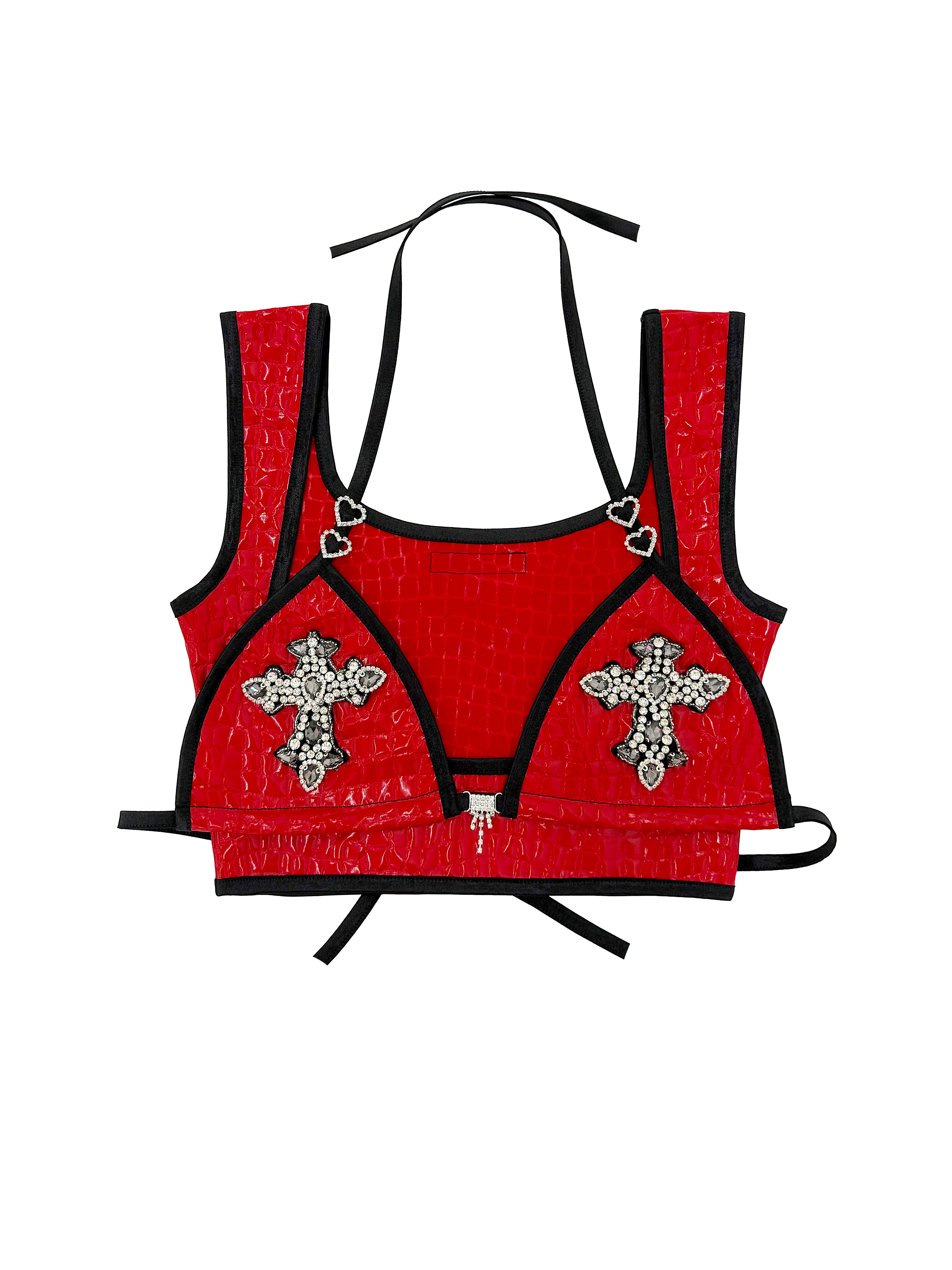 SINNER UNDERBUST SET RED