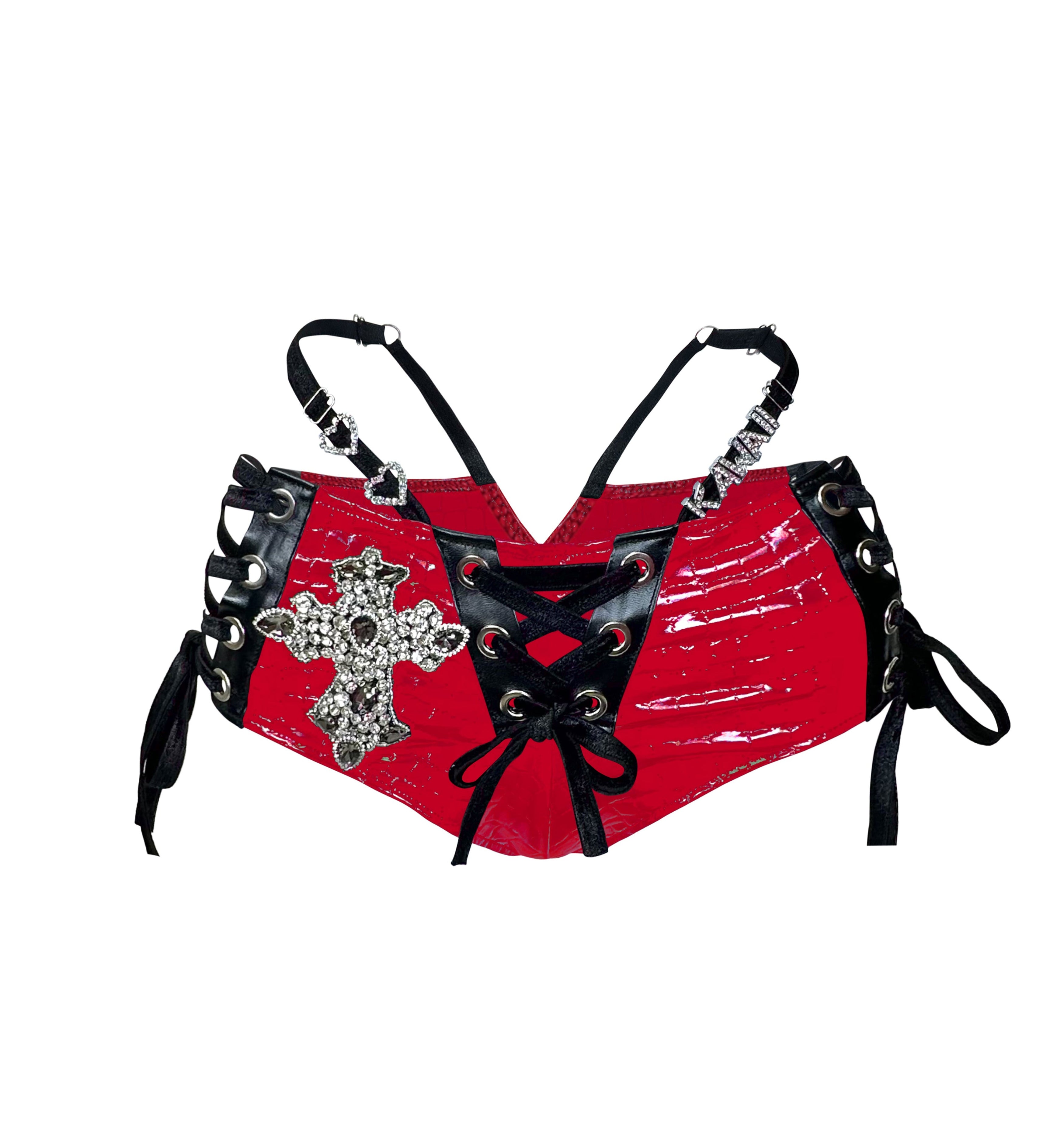 YOU SEE ME MINI SHORTS BLACK