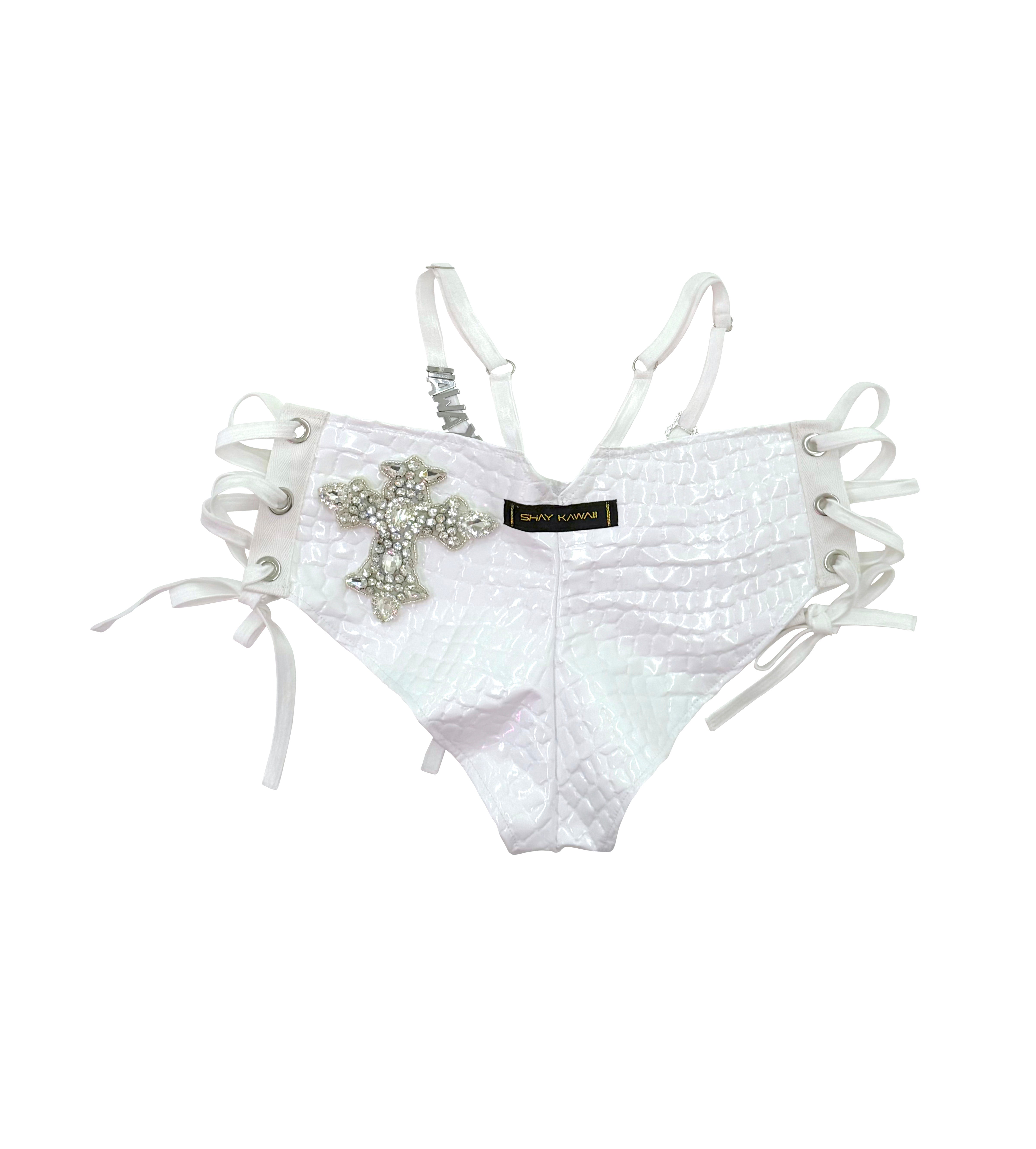 TU ME VOIS MINI SHORT BLANC