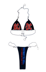 ACDC CHAIN BIKINI (BLACK or WHITE)