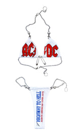 ACDC CHAIN BIKINI (BLACK or WHITE)