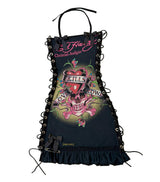 ED HARDY BLACK & PINK LOVE KILLS SLOWLY DRESS