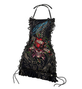 ED HARDY BLACK RHINESTONE SKULL DRESS