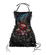 ED HARDY BLACK RHINESTONE SKULL DRESS
