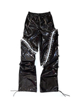 THE "DESTROY" SAFETY PINS VINYL PANTS