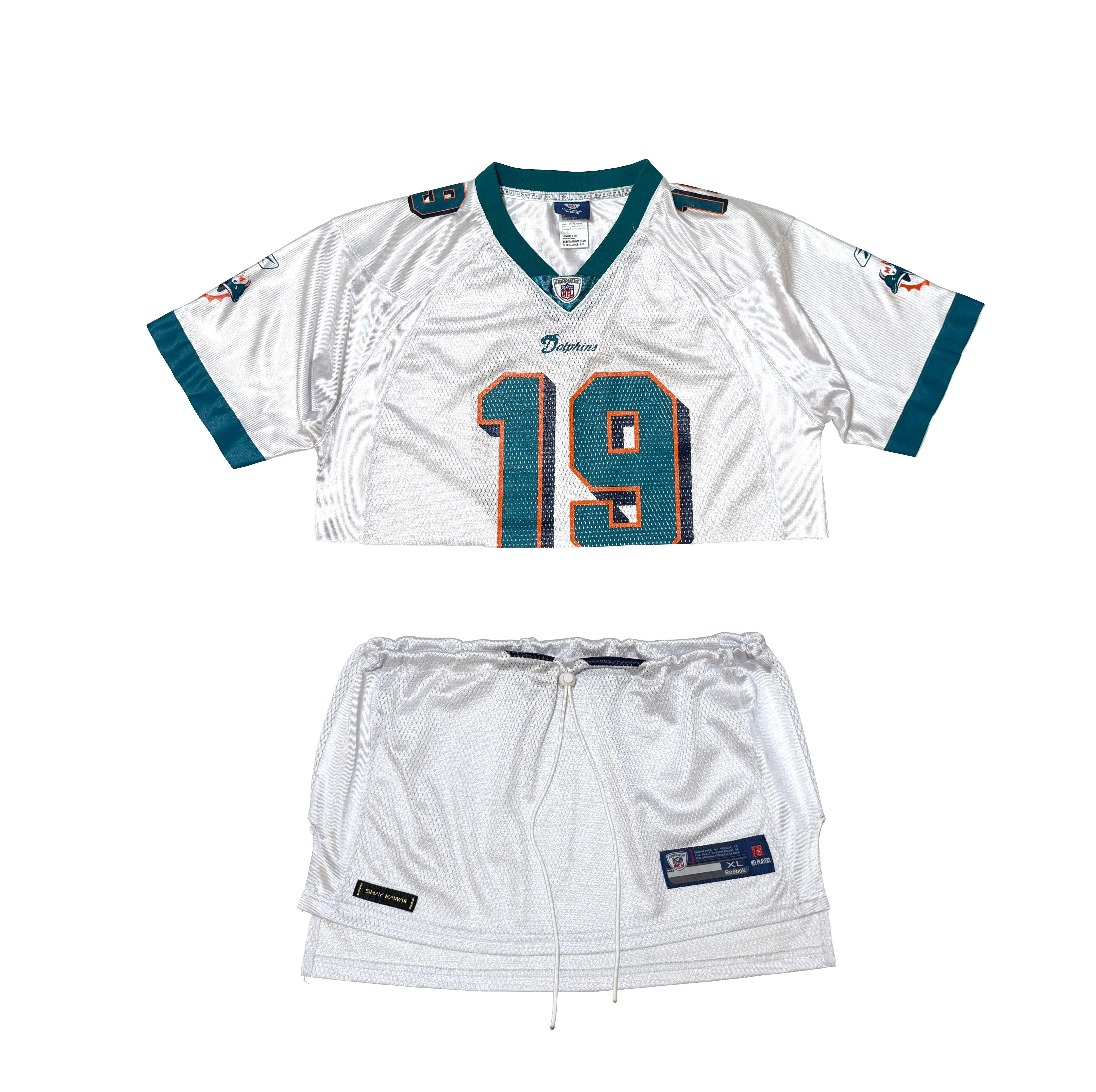RTS DOLPHINS WHITE JERSEY SET // SIZE SMALL / MEDIUM