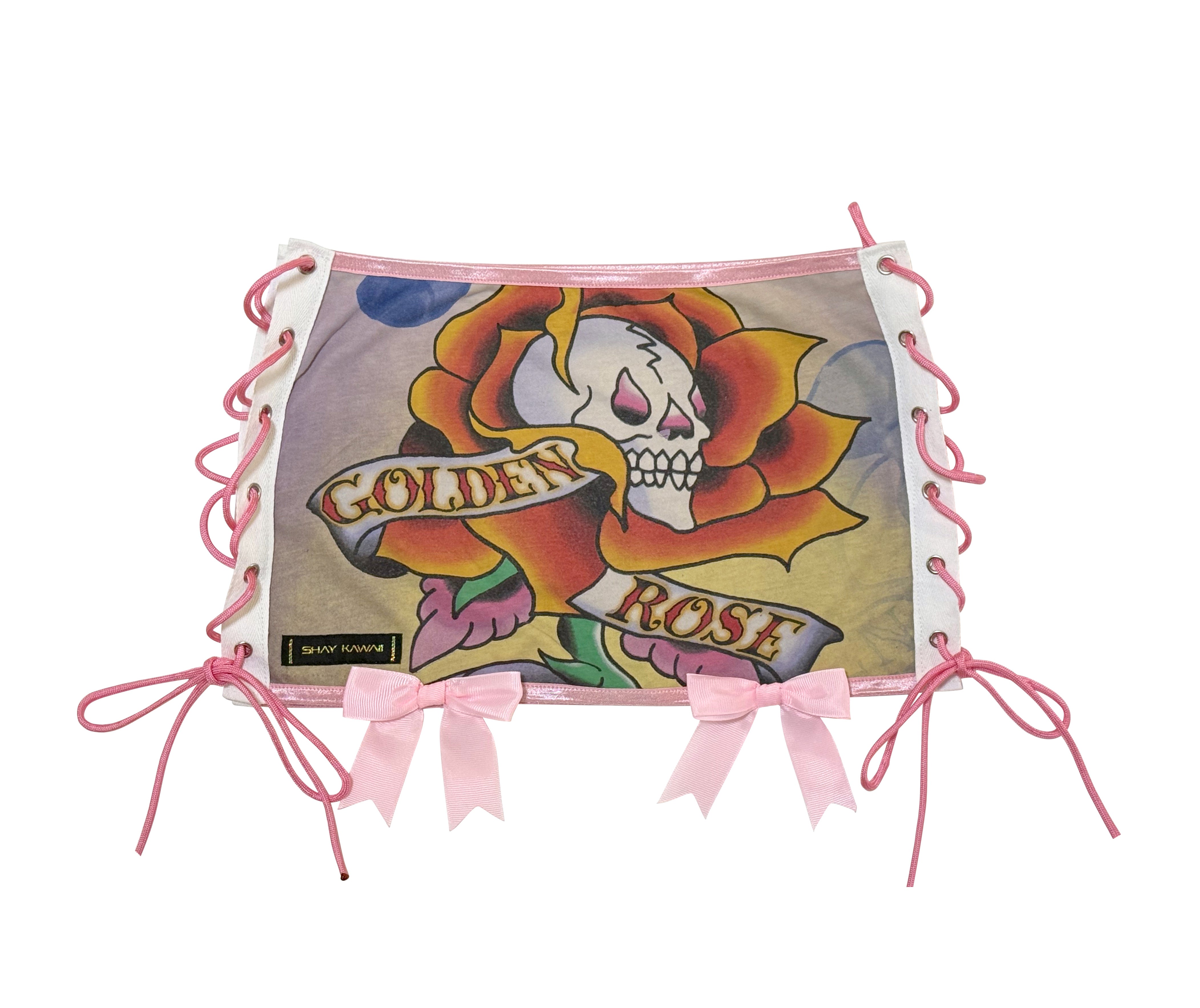 ED HARDY GOLDEN ROSE & LAVENDER SKIRT SET