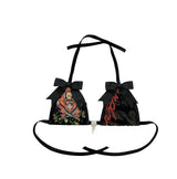 ED HARDY BLACK & RED GOTHIC SKIRT SET