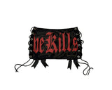 ED HARDY BLACK & RED GOTHIC SKIRT SET